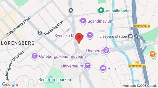 Kontorslokaler att hyra i Örgryte-Härlanda - kort over placeringen