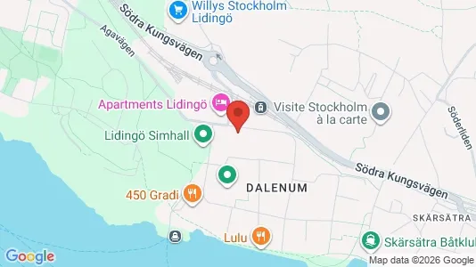 Affärslokaler att hyra i Lidingö - kort over placeringen