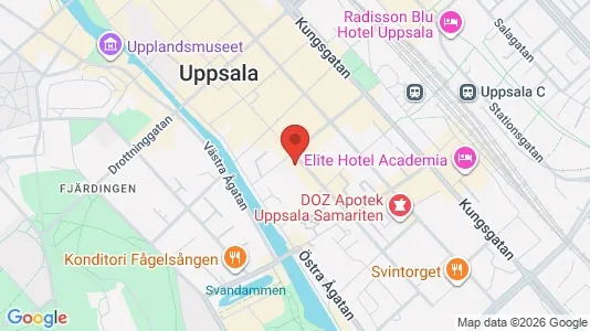 Kontorslokaler att hyra i Uppsala - kort over placeringen
