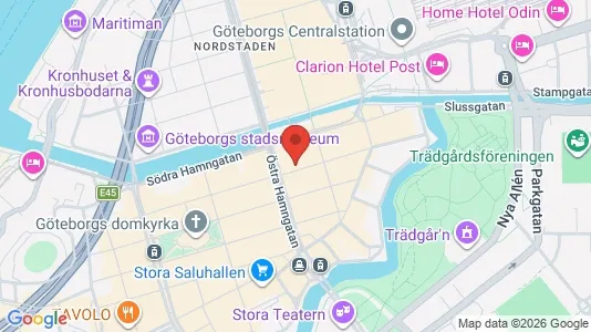Kontorslokaler att hyra i Göteborg Centrum - kort over placeringen
