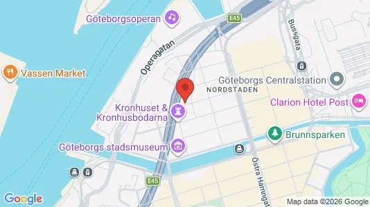 Kontorslokaler att hyra i Göteborg Centrum - kort over placeringen
