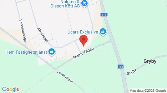 Lagerlokaler att hyra i Eslöv - kort over placeringen