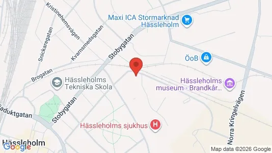 Affärslokaler att hyra i Hässleholm - kort over placeringen