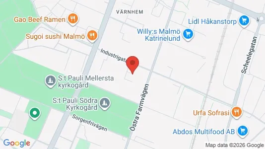 Kontorslokaler att hyra i Malmö Centrum - kort over placeringen