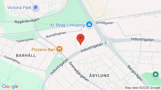 Kontorslokaler att hyra i Linköping - kort over placeringen