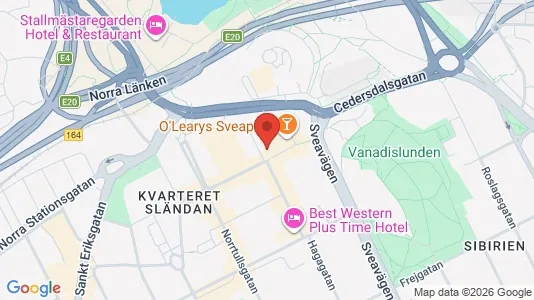 Kontorslokaler att hyra i Vasastan - kort over placeringen