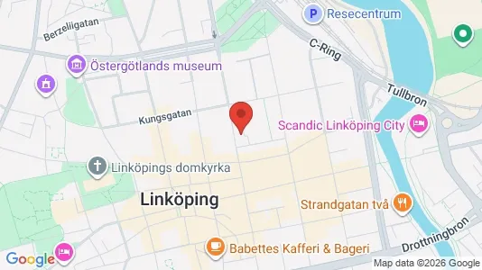Affärslokaler att hyra i Linköping - kort over placeringen