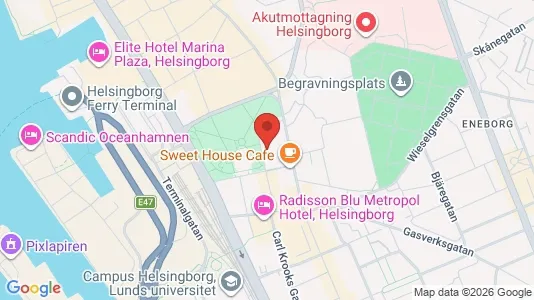 Affärslokaler att hyra i Helsingborg - kort over placeringen