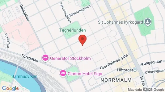 Kontorslokaler att hyra i Stockholm Innerstad - kort over placeringen