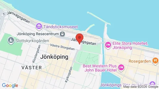 Kontorslokaler att hyra i Jönköping - kort over placeringen