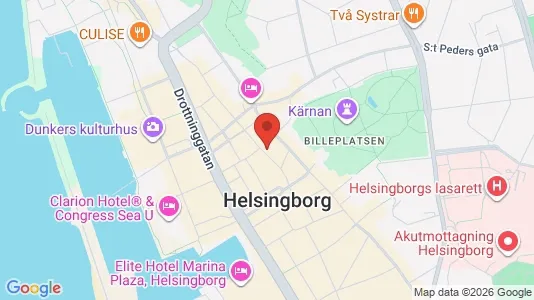 Kontorslokaler att hyra i Helsingborg - kort over placeringen