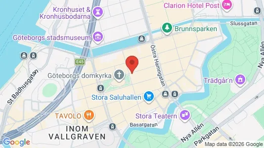 Kontorslokaler att hyra i Göteborg Centrum - kort over placeringen