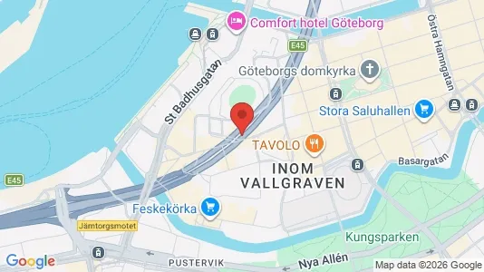 Kontorslokaler att hyra i Göteborg Centrum - kort over placeringen