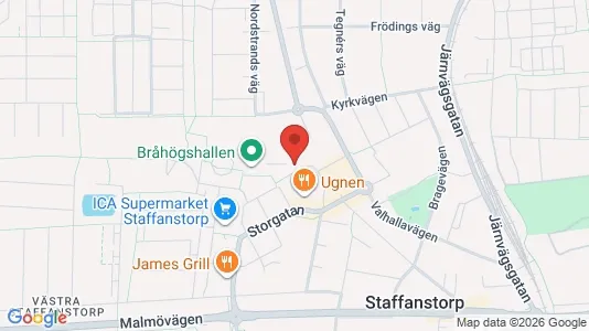 Affärslokaler att hyra i Staffanstorp - kort over placeringen