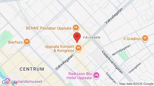Kontorslokaler att hyra i Uppsala - kort over placeringen