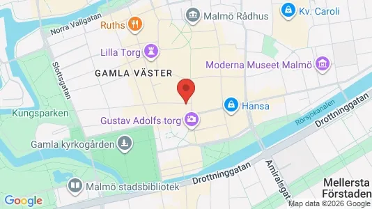 Kontorslokaler att hyra i Malmö Centrum - kort over placeringen