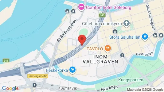 Kontorslokaler att hyra i Göteborg Centrum - kort over placeringen