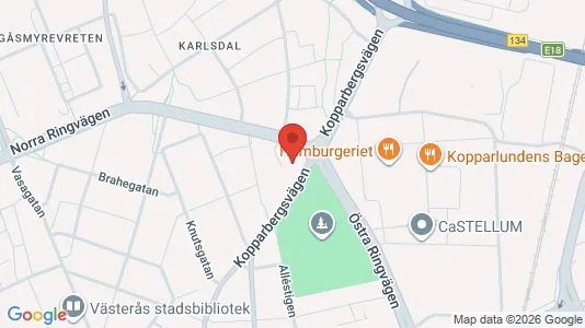 Kontorslokaler att hyra i Västerås - kort over placeringen