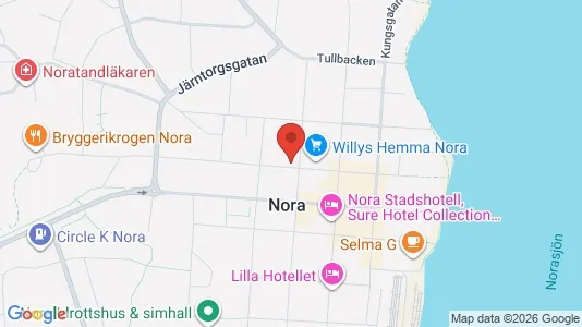 Affärslokaler att hyra i Nora - kort over placeringen