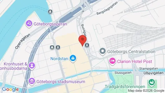 Kontorslokaler att hyra i Göteborg Centrum - kort over placeringen