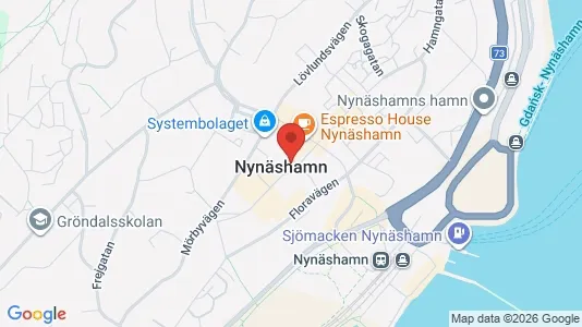 Affärslokaler att hyra i Nynäshamn - kort over placeringen