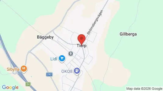 Butikslokaler att hyra i Tierp - kort over placeringen