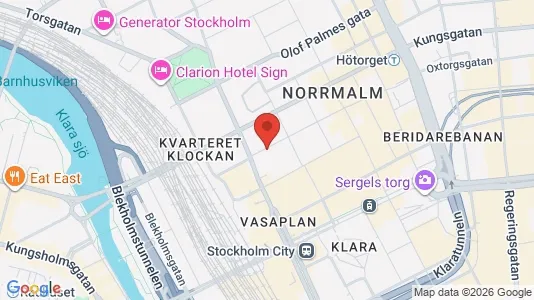 Kontorslokaler att hyra i Stockholm Innerstad - kort over placeringen