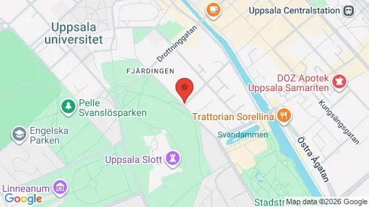 Kontorslokaler att hyra i Uppsala - kort over placeringen
