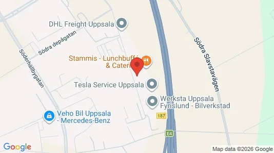 Kontorslokaler att hyra i Uppsala - kort over placeringen