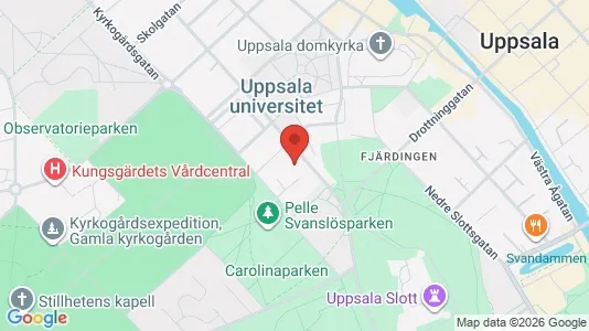 Kontorslokaler att hyra i Uppsala - kort over placeringen