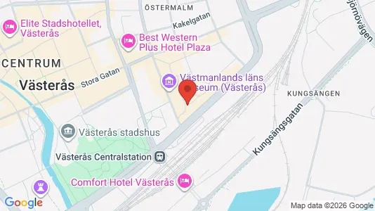 Kontorslokaler att hyra i Västerås - kort over placeringen