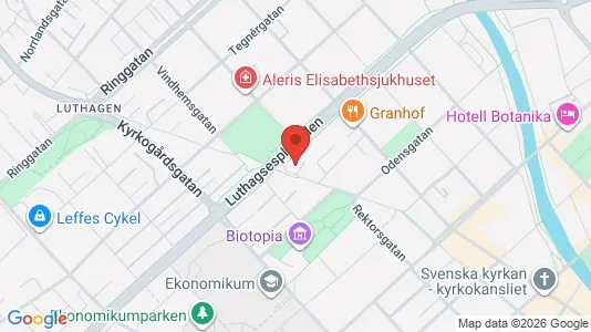 Kontorslokaler att hyra i Uppsala - kort over placeringen