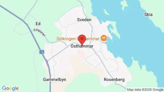 Butikslokaler att hyra i Östhammar - kort over placeringen