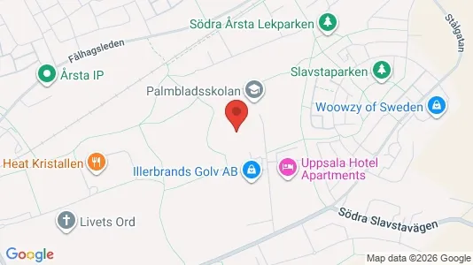 Kontorslokaler att hyra i Uppsala - kort over placeringen