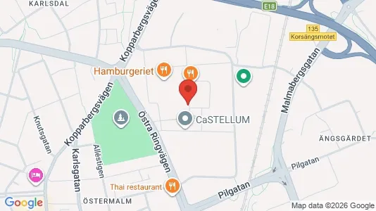 Kontorslokaler att hyra i Västerås - kort over placeringen