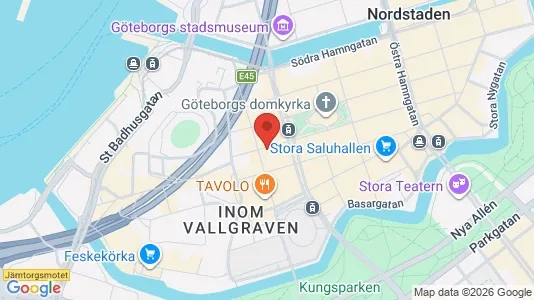 Kontorslokaler att hyra i Göteborg Centrum - kort over placeringen