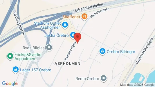 Kontorslokaler att hyra i Örebro - kort over placeringen