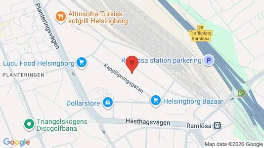 Kontorslokaler att hyra i Helsingborg - kort over placeringen