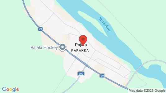 Bostadsfastigheter till försäljning i Pajala - kort over placeringen
