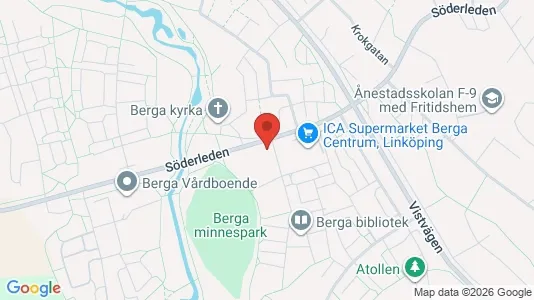 Kontorslokaler att hyra i Linköping - kort over placeringen
