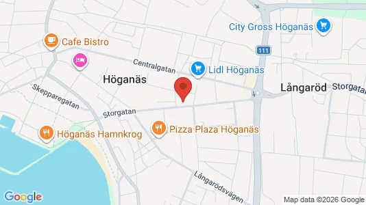 Kontorslokaler att hyra i Höganäs - kort over placeringen