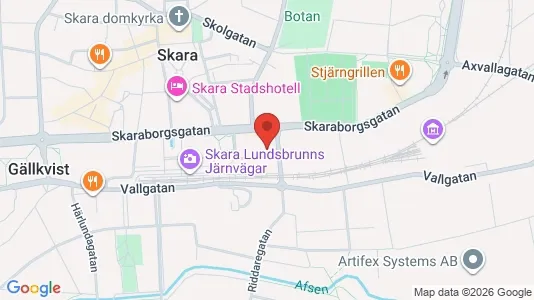 Affärslokaler till försäljning i Skara - kort over placeringen