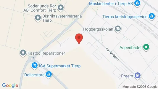 Affärslokaler till försäljning i Tierp - kort over placeringen