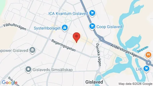 Affärslokaler till försäljning i Gislaved - kort over placeringen