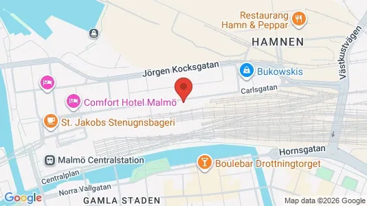 Kontorslokaler att hyra i Malmö Centrum - kort over placeringen