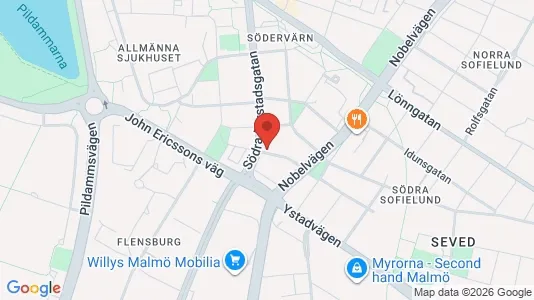 Kontorslokaler att hyra i Malmö Centrum - kort over placeringen