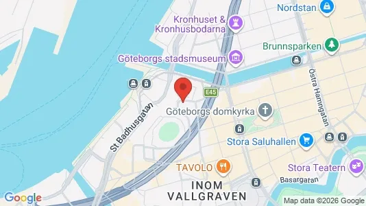 Kontorslokaler att hyra i Göteborg Centrum - kort over placeringen