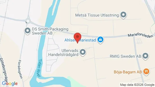 Affärslokaler till försäljning i Mariestad - kort over placeringen