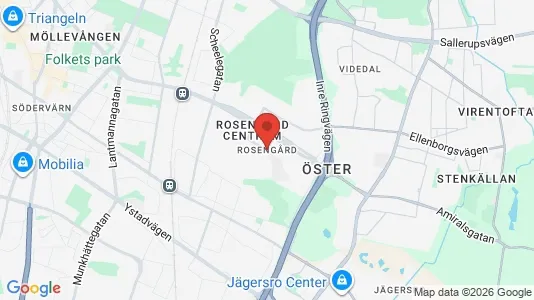 Butikslokaler att hyra i Rosengård - kort over placeringen