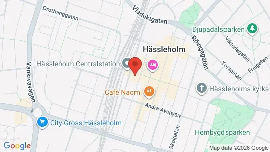 Kontorslokaler att hyra i Hässleholm - kort over placeringen